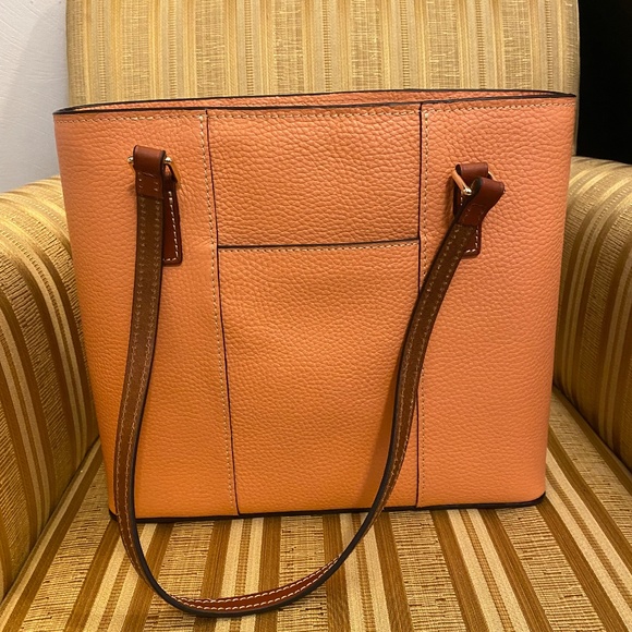 Light Orange Pebble Grain Small Lexington - Picture 3 of 4